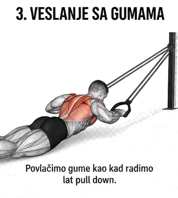 veslanje sa gumom